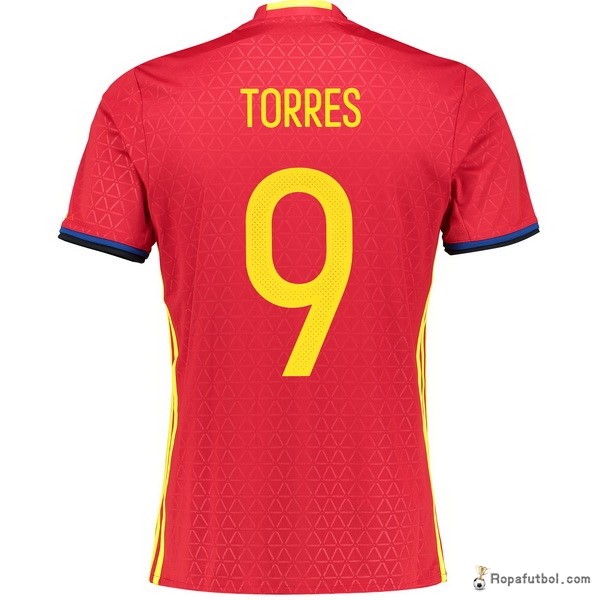 Camiseta España Replica Primera Ropa Torres 2016 Rojo